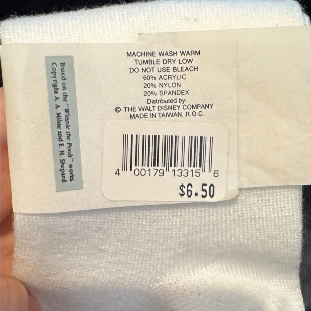 1980s/90s Vintage Disney Winnie the Pooh Socks